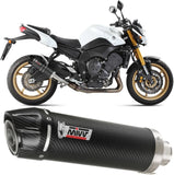 Exhaust Tip With Noise Certification Gp Carbon Carbon - Mivv Compatible With Yamaha Fz-8 - Fazer 8 (2010-2016)