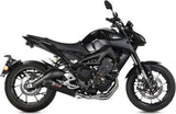 Complete Non-Catalytic Exhaust System With Sound Certification Oval Carbon Carbon - Mivv Compatible With Yamaha Mt-09 (2013-2020)
