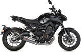 Complete Non-Catalytic Exhaust System With Sound Certification Oval Titanium Carbon - Mivv Compatible With Yamaha Mt-09 (2013-2020)