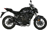 Complete Catalytic Exhaust System With Sound Certification Delta Race Steel Black Carbon - Mivv Compatible With Yamaha Mt-07 (2014-2020)