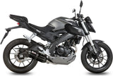Complete Non-Catalytic Exhaust System With Sound Certification Suono Steel Black Carbon - Mivv Compatible With Yamaha Mt-125 (2015-2019)