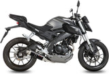 Complete Catalytic Exhaust System With Sound Certification Gp Steel Black - Mivv Compatible With Yamaha Mt-125 (2015-2019)