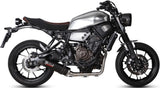 Complete Catalytic Exhaust System With Sound Certification Oval Carbon Carbon - Mivv Compatible With Yamaha Xsr 700 (2016-2020)