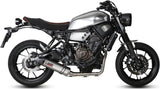 Complete Catalytic Exhaust System With Sound Certification Oval Titanium Carbon - Mivv Compatible With Yamaha Xsr 700 (2016-2020)