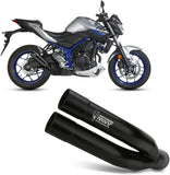 Exhaust Tip With Noise Certification Double Gun Steel Black - Mivv Compatible With Yamaha Mt-03 (2016-2024)