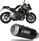 Exhaust Tip With Noise Certification Mk3 Steel Black - Mivv Compatible With Yamaha Mt-10 (2016-2022)