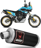 Exhaust Tip With Noise Certification Dakar Steel Black - Mivv Compatible With Yamaha Ténéré 700 (2019-2024)