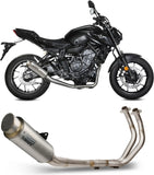 Complete Non-Catalytic Exhaust System With Sound Certification Gppro Titanium - Mivv Compatible With Yamaha Mt-07 (2021-2024)