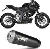 Complete Non-Catalytic Exhaust System With Sound Certification X-M1 Steel Black - Mivv Compatible With Yamaha Mt-125 (2020-2024)
