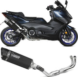 Complete Non-Catalytic Exhaust System With Sound Certification Sr-1 Steel Black - Mivv Compatible With Yamaha T-Max 560 (2022-2024)