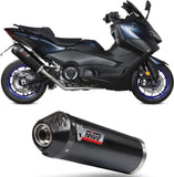 Complete Catalytic Exhaust System With Sound Certification Oval Steel Black - Mivv Compatible With Yamaha T-Max 560 (2022-2024)