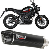 Complete Catalytic Exhaust System With Sound Certification Gp Carbon Carbon - Mivv Compatible With Yamaha Xsr 125 (2022-2024)