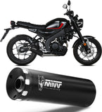 Complete Catalytic Exhaust System With Sound Certification Hr-1 Steel Black - Mivv Compatible With Yamaha Xsr 125 (2022-2024)