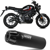 Complete Catalytic Exhaust System With Sound Certification Hr-1 Steel Black Carbon - Mivv Compatible With Yamaha Xsr 125 (2022-2024)