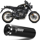 Complete Non-Catalytic Exhaust System With Sound Certification Hr-1 Steel Black - Mivv Compatible With Yamaha Xsr 700 (2021-2024)