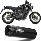 Complete Catalytic Exhaust System With Sound Certification Hr-1 Steel Black Carbon - Mivv Compatible With Yamaha Xsr 700 (2021-2024)