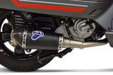 Exhaust Tip Without Sound Certification Relevance Steel Black Carbon Cap - Termignoni Compatible With Piaggio Vespa 250 - 300 (2008-2022)