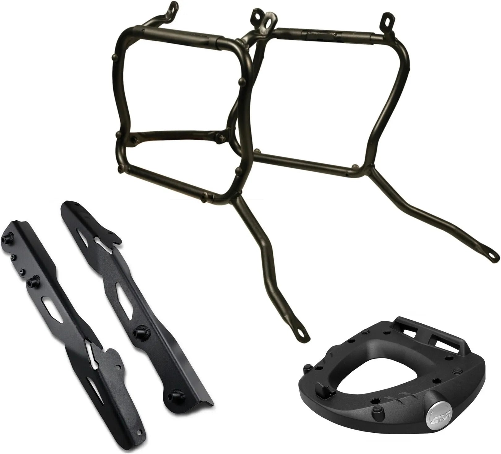 Rear Rack Monokey + Pannier Holder For Monokey Or Retro Fit Side-Cases - Givi Compatible With Royal Enfield Scram 411 (2022-2024)