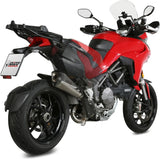 Uncatalysed Exhaust System Without Sound Certification Delta Race Stainless Steel Carbon - Mivv Compatible With Ducati Multistrada 1200 (2015-2017)