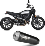 Uncatalysed Exhaust System Without Sound Certification X-M1 Steel Black - Mivv Compatible With Ducati Scrambler 800 Icon (2021-2022)