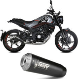 Complete Exhaust System Without Catalytic Converter And Without Sound Certification X-M1 Steel Black - Mivv Compatible With Benelli Leoncino 125 (2022-2024)