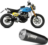 Complete Exhaust System Without Catalytic Converter And Without Sound Certification X-M1 Steel Black - Mivv Compatible With Fantic Motor Caballero 500 (2021-2024)