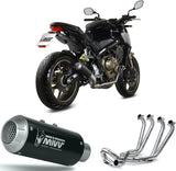 Complete Exhaust System Without Catalytic Converter And Without Sound Certification Mk3 Steel Black - Mivv Compatible With Honda Cbr 650 R (2019-2023)
