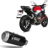 Uncatalysed Exhaust System Without Sound Certification Mk3 Steel Black - Mivv Compatible With Honda Cb 500 F (2019-2024)