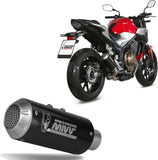 Uncatalysed Exhaust System Without Sound Certification Mk3 Carbon - Mivv Compatible With Honda Cb 500 F (2019-2024)