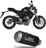 Complete Exhaust System Without Catalytic Converter And Without Sound Certification Mk3 Carbon - Mivv Compatible With Honda Cb 125 R (2018-2020)