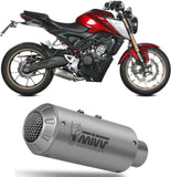 Complete Exhaust System Without Catalytic Converter And Without Sound Certification Mk3 Stainless Steel - Mivv Compatible With Honda Cb 125 R (2021-2024)