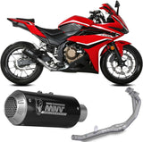Complete Exhaust System Without Catalytic Converter And Without Sound Certification Mk3 Carbon - Mivv Compatible With Honda Cbr 500 R (2019-2020)
