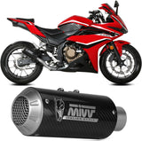 Uncatalysed Exhaust System Without Sound Certification Mk3 Carbon - Mivv Compatible With Honda Cbr 500 R (2019-2020)