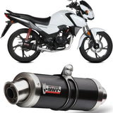 Complete Exhaust System Without Catalytic Converter And Without Sound Certification Gp Steel Black - Mivv Compatible With Honda Cb 125 F (2021-2024)