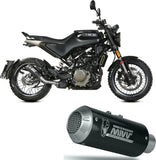 Uncatalysed Exhaust System Without Sound Certification Mk3 Carbon - Mivv Compatible With Husqvarna Svartpilen 401 (2021-2023)