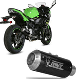 Complete Exhaust System Without Catalytic Converter And Without Sound Certification Mk3 Carbon - Mivv Compatible With Kawasaki Z 650 (2017-2023)