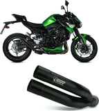 Uncatalysed Exhaust System Without Sound Certification Double Gun Steel Black - Mivv Compatible With Kawasaki Z 900 (2020-2024)