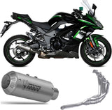 Complete Exhaust System Without Catalytic Converter And Without Sound Certification Mk3 Stainless Steel - Mivv Compatible With Kawasaki Ninja 1000 Tourer (2020-2024)