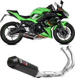 Complete Exhaust System Without Catalytic Converter And Without Sound Certification Oval Carbon Carbon - Mivv Compatible With Kawasaki Z 650 (2024)