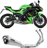 Complete Exhaust System Without Catalytic Converter And Without Sound Certification Delta Race Stainless Steel Carbon - Mivv Compatible With Kawasaki Ninja 650 (2024)