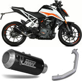 Complete Exhaust System Without Catalytic Converter And Without Sound Certification Mk3 Steel Black - Mivv Compatible With Ktm 390 Duke (2021-2023)