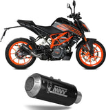 Uncatalysed Exhaust System Without Sound Certification Mk3 Steel Black - Mivv Compatible With Ktm 125 Duke (2021-2023)