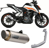 Complete Exhaust System Without Catalytic Converter And Without Sound Certification Mk3 Stainless Steel - Mivv Compatible With Ktm 125 Duke (2021-2023)