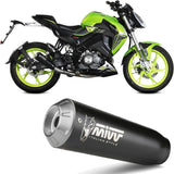 Complete Exhaust System Without Catalytic Converter And Without Sound Certification X-M1 Steel Black - Mivv Compatible With Keeway Rkf 125 (2021-2024)