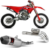 Complete Non-Catalytic Exhaust System With Fim Certification Str1 Titanium Carbon - Mivv Compatible With Honda Crf 250 (2022-2024)