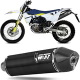 Catalytic Exhaust Tip With Sound Certification Str1 Steel Black - Mivv Compatible With Husqvarna 701 Enduro - Supermoto (2021-2024)