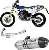 Complete Exhaust System Without Catalytic Converter And Without Sound Certification Str1 Stainless Steel - Mivv Compatible With Husqvarna 701 Enduro - Supermoto (2021-2024)
