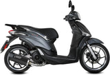 Complete Exhaust System Without Catalytic Converter And Without Sound Certification Mover Steel Black - Mivv Compatible With Piaggio Liberty 125 (2019-2024)