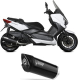 Uncatalysed Exhaust System Without Sound Certification Mover Steel Black - Mivv Compatible With Yamaha X-Max 400 (2013-2016)
