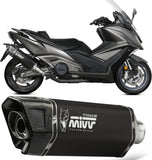 Uncatalysed Exhaust System Without Sound Certification Sr-1 Titanium Black - Mivv Compatible With Kymco Ak 550 (2021-2024)